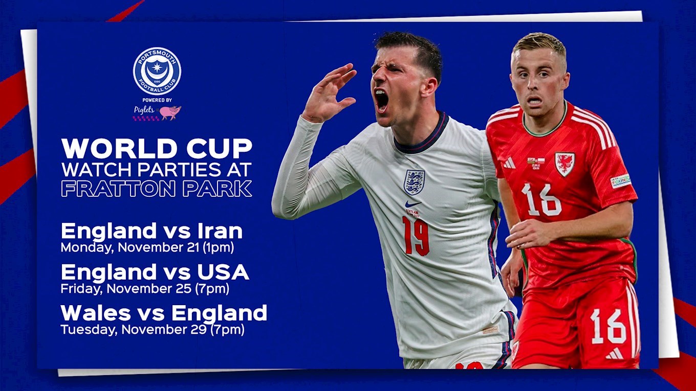 Watch England In The World Cup At Fratton Park - News