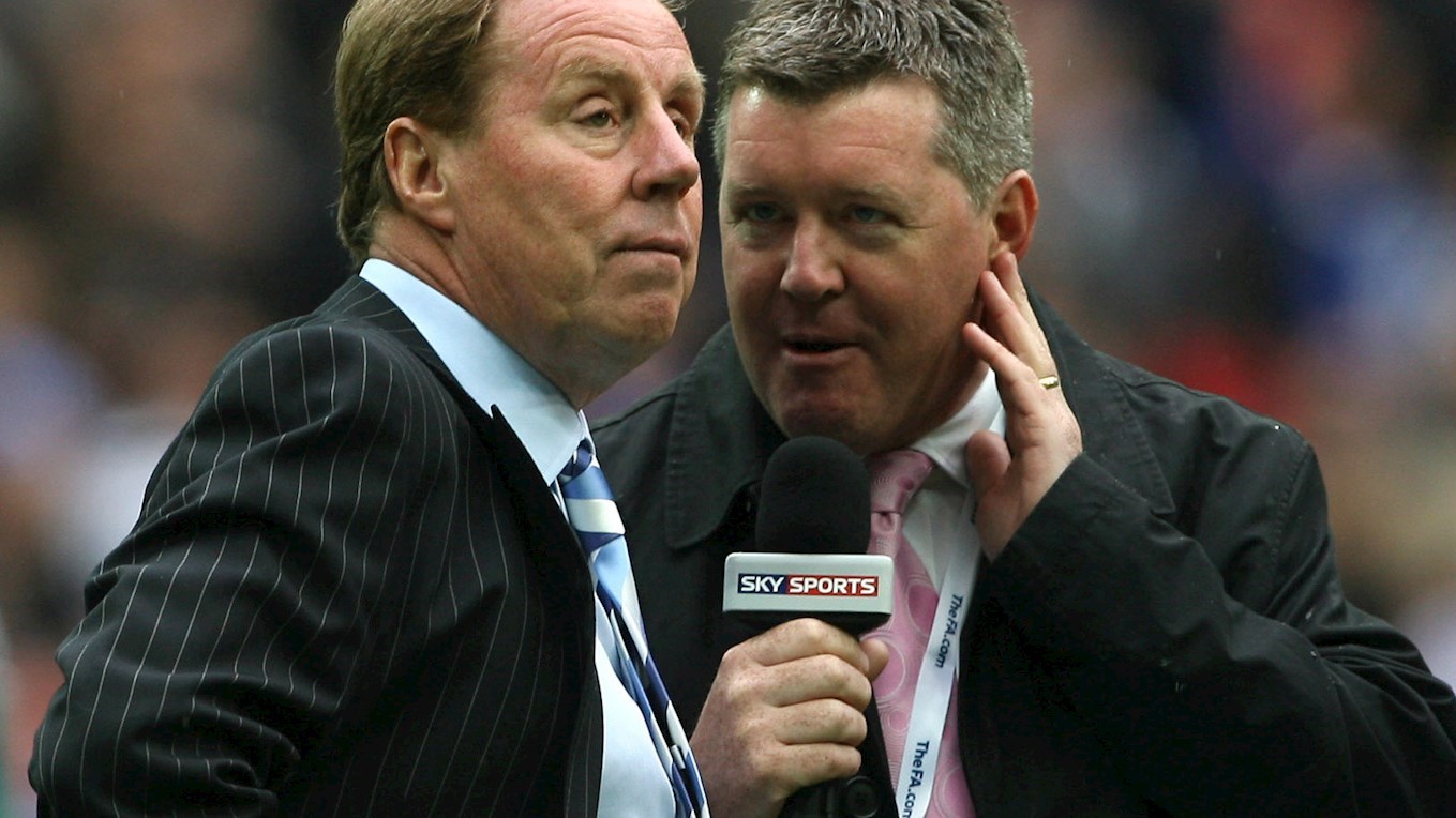 Harry Redknapp being interviewed after Pompey win the FA Cup
