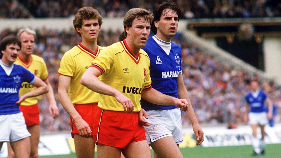 Kenny Jackett playing for Watford in the 1984 FA Cup final