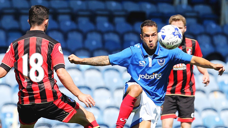 Pompey in pre-season action against AFC Bournemouth at Fratton Park