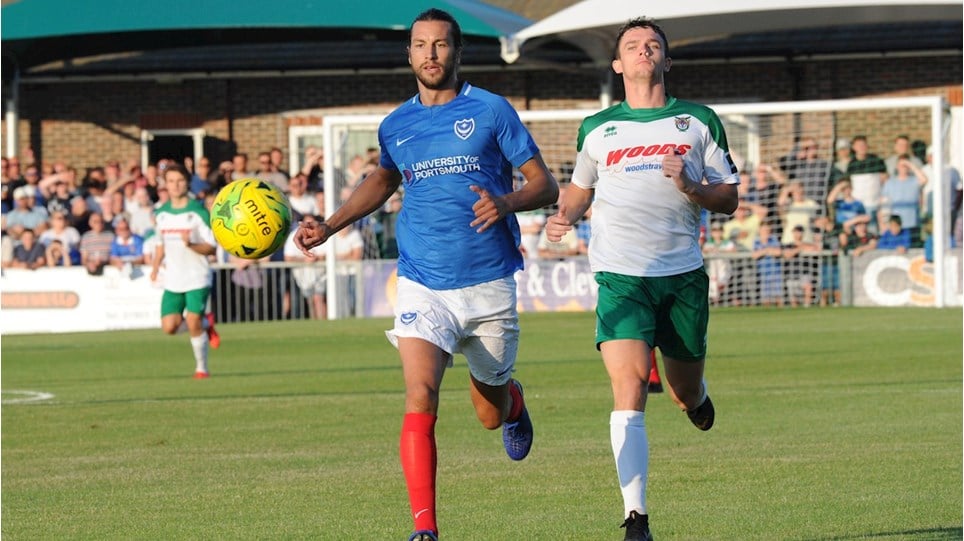 Christian Burgess in action for Pompey at Bognor