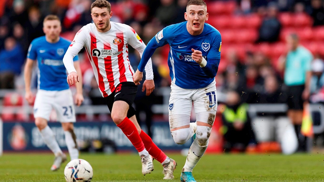 Ronan Curtis in action for Pompey at Sunderland