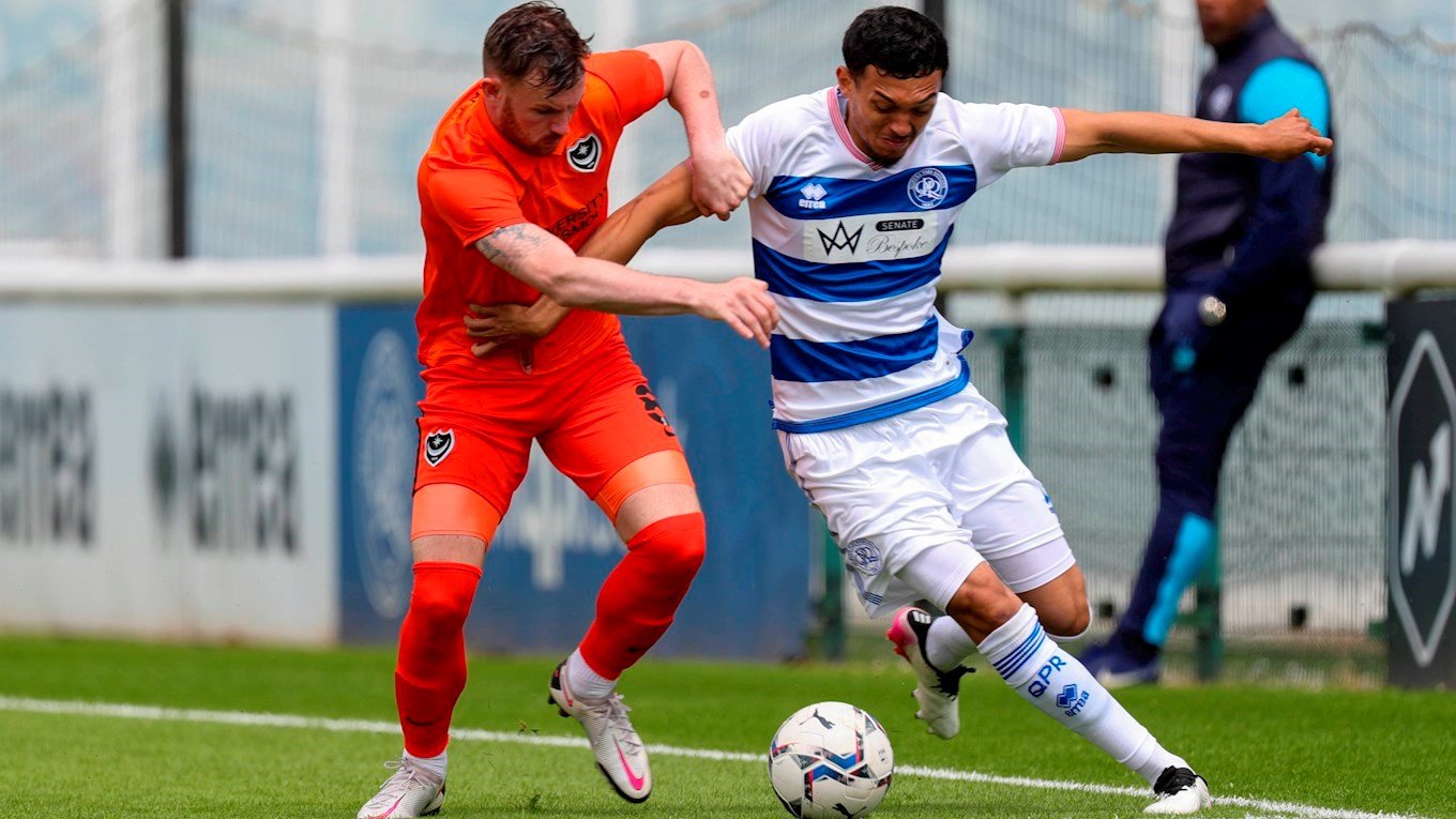 Ryan Tunnicliffe in action for Pompey at QPR