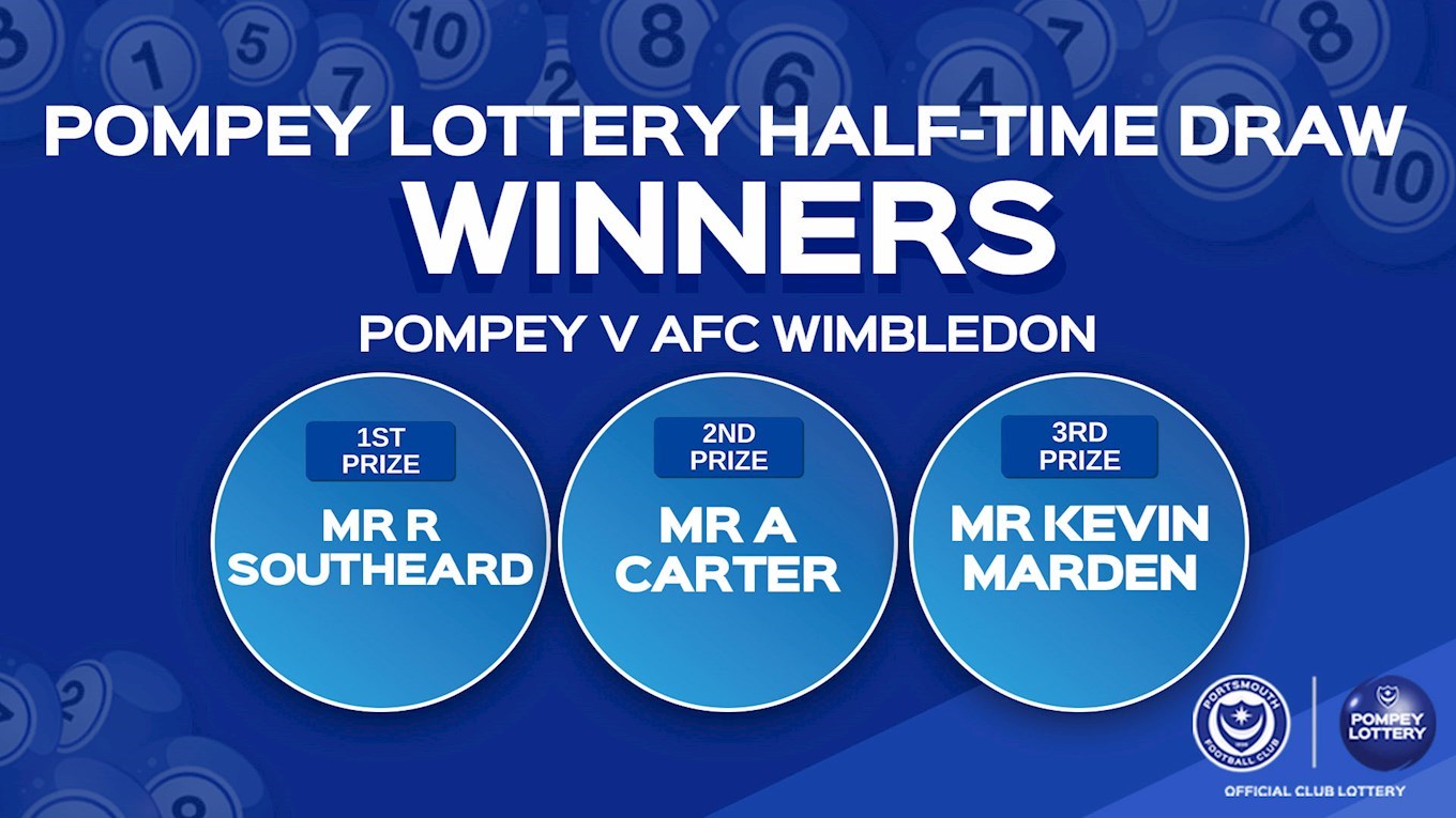 Pompey v AFC Wimbledon half-time draw