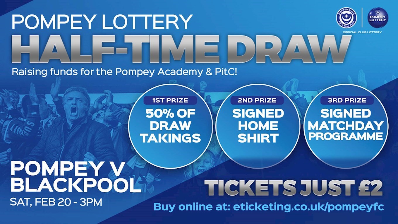Pompey v Blackpool half-time draw