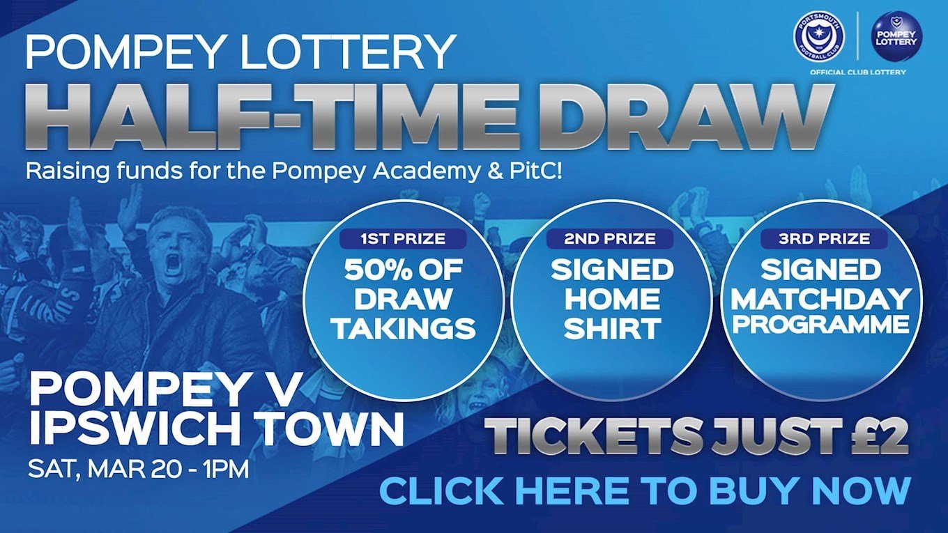 Pompey v Ipswich half-time draw