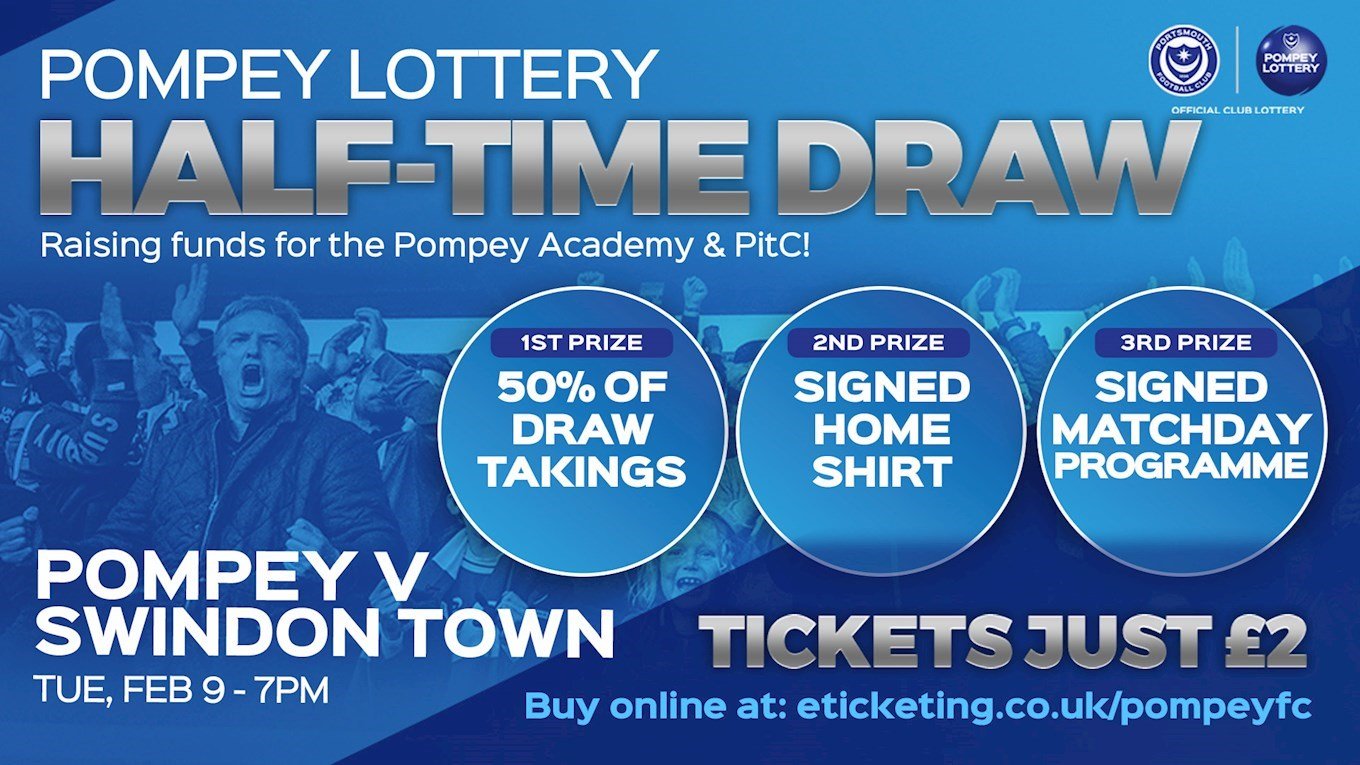 Pompey v Swindon half-time draw