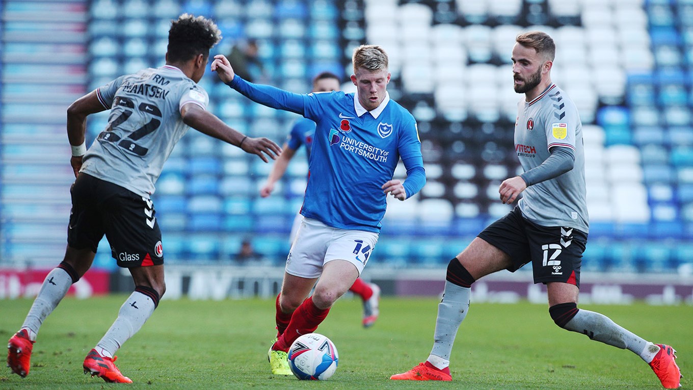 Andy Cannon in action for Pompey against Charlton