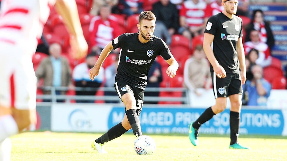 Ben Close in action for Pompey at Doncaster