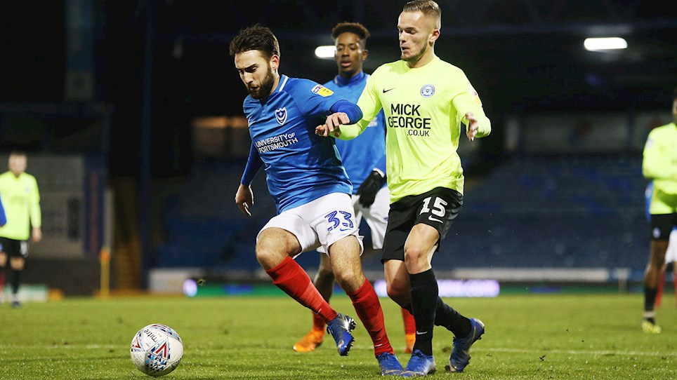 Ben Close in action for Pompey against Peterborough