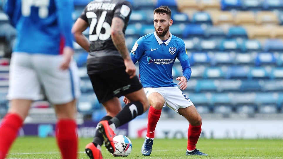 Ben Close in action for Pompey against Doncaster at Fratton Park