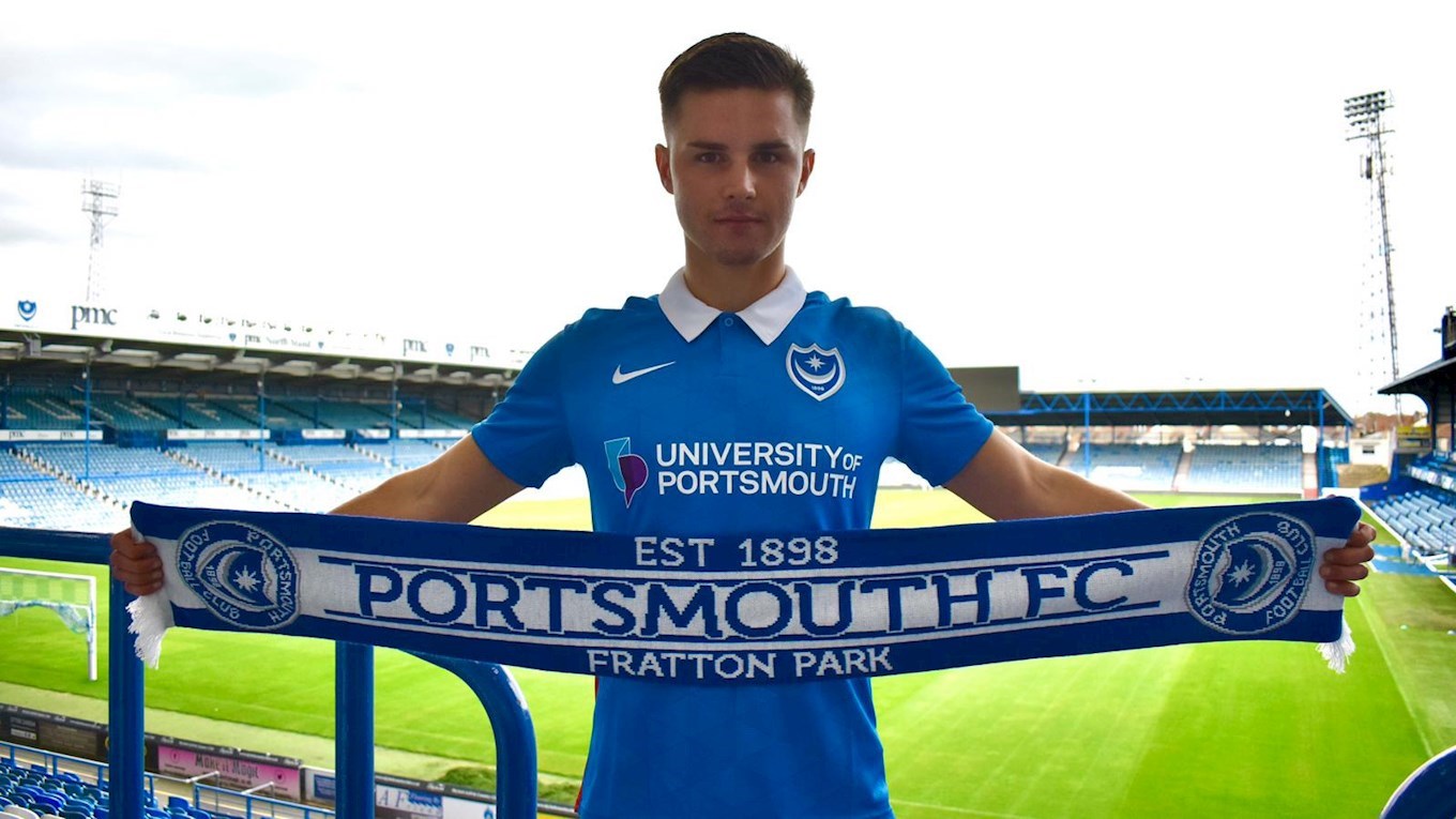Callum Johnson signs for Pompey