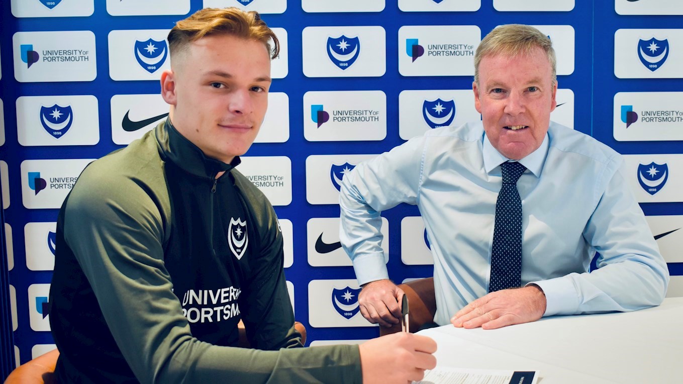 Cameron Pring signs for Pompey