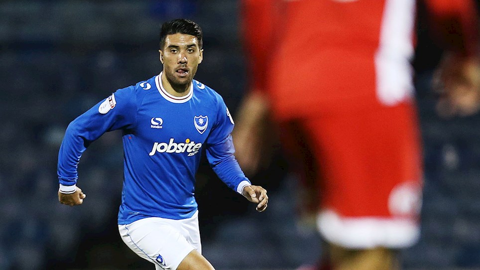 Danny Rose in action for Pompey against Crawley Town at Fratton Park