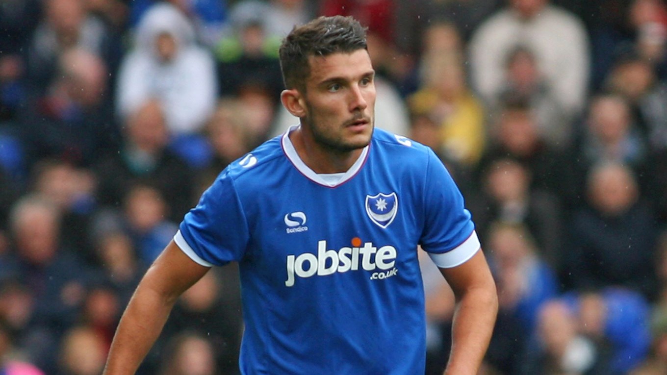 Gareth Evans in action for Pompey against AFC Bournemouth