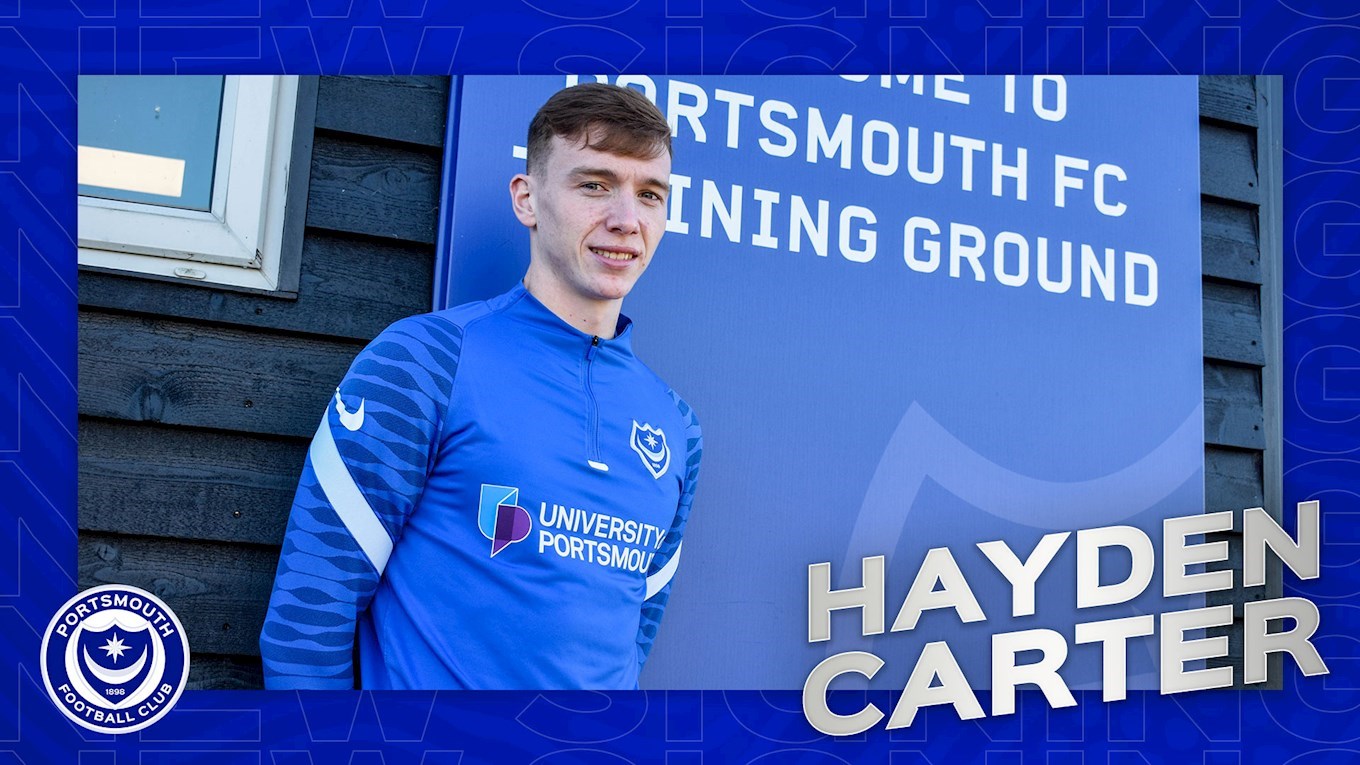 Hayden Carter signs for Pompey