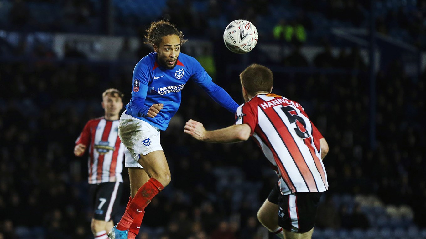Marcus Harness in action for Pompey against Altrincham