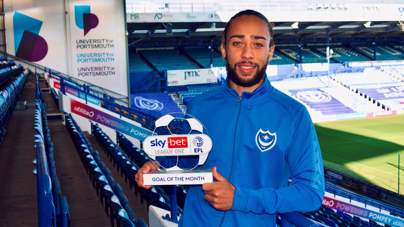 Marcus Harness wins the League One Goal of the Month award