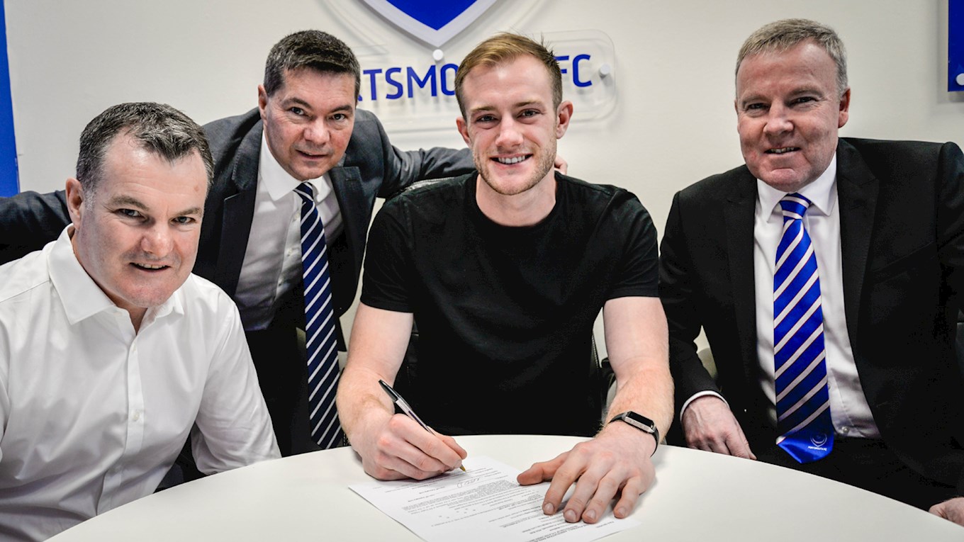 Matt Clarke signs his new Pompey deal