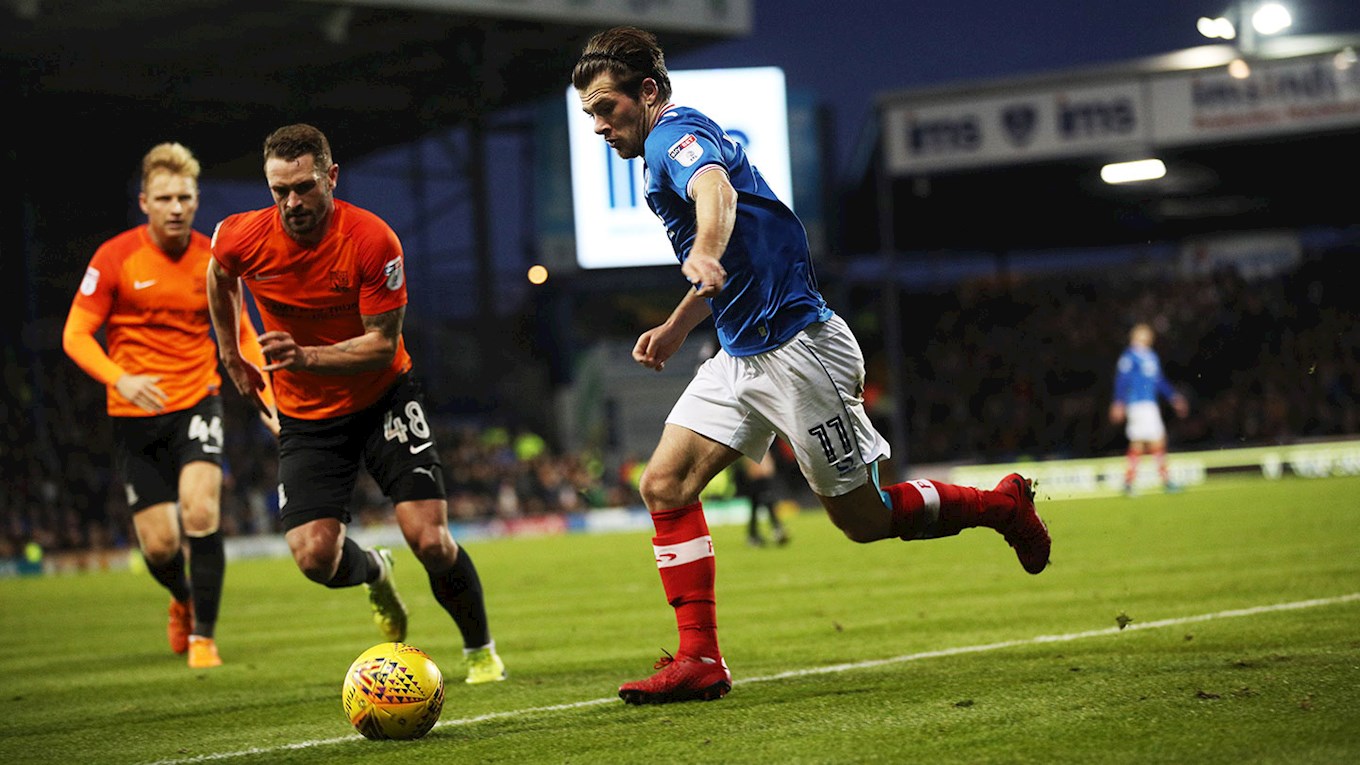 Pompey winger Matty Kennedy in action against Southend United at Fratton Park