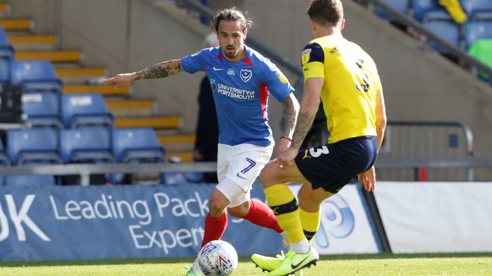 Ryan Williams in action for Pompey at Oxford