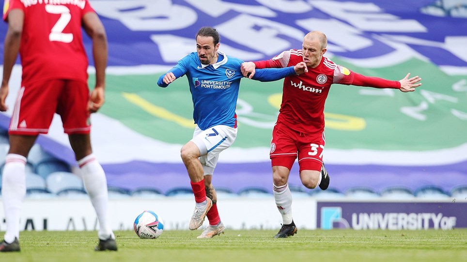Ryan Williams in action for Pompey against Accrington Stanley at Fratton Park