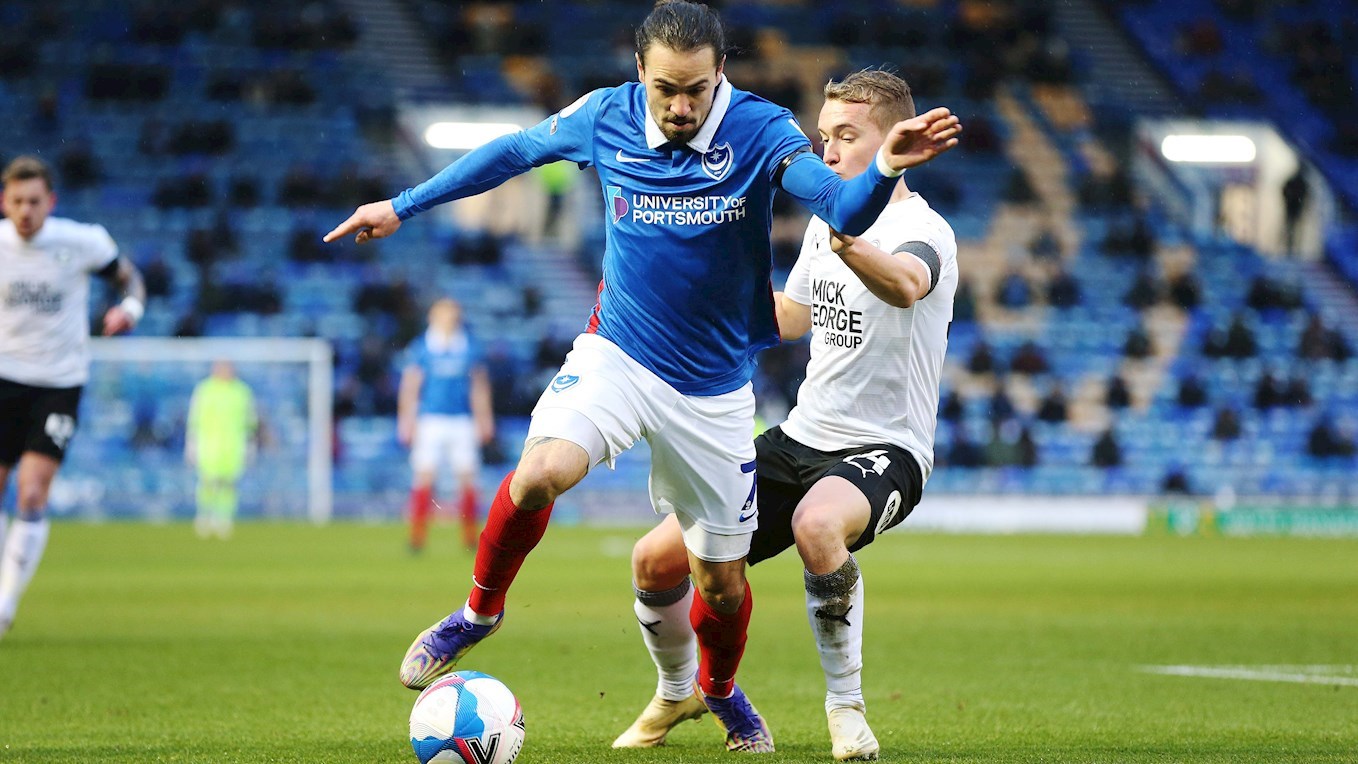 Ryan Williams in action for Pompey against Peterborough at Fratton Park
