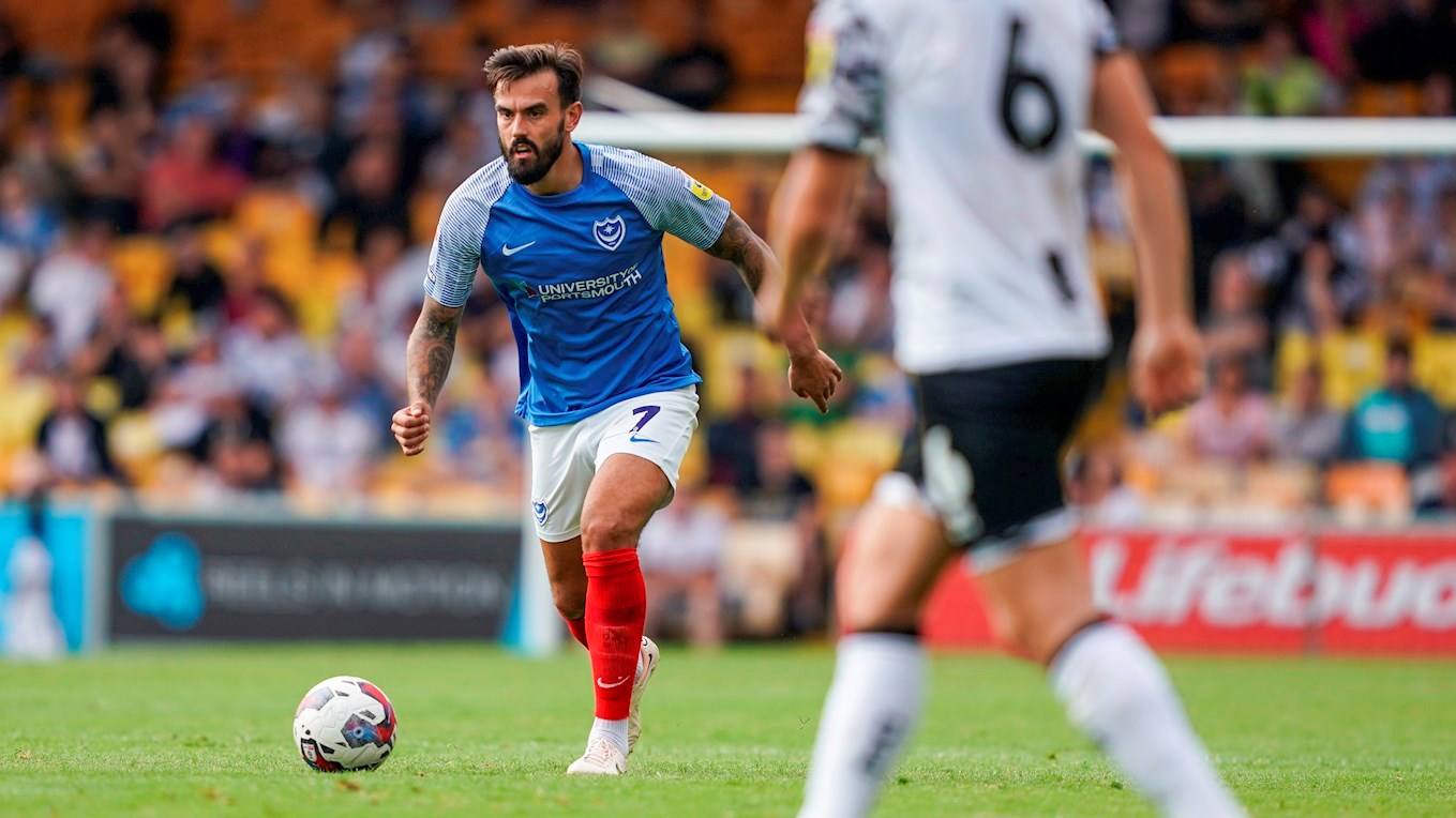 Marlon Pack in action for Pompey at Port Vale