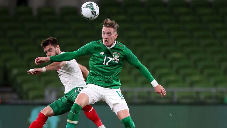 Ronan Curtis in action for Republic of Ireland