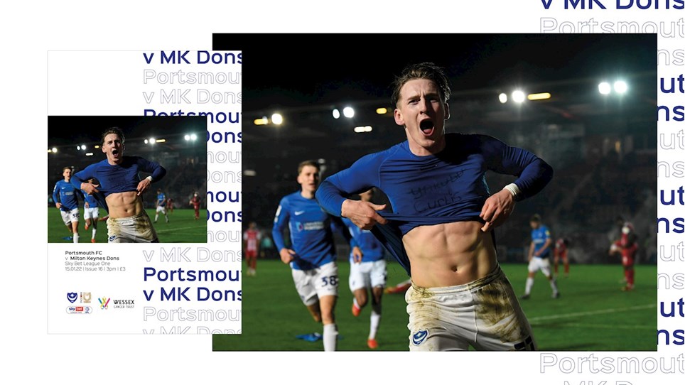 Pompey v MK Dons programme